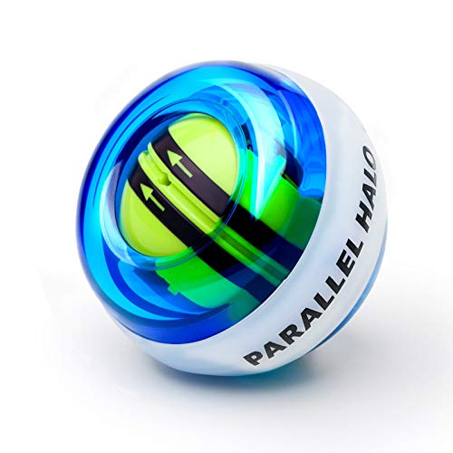 Power Wrist Ball AUTO Start Gyro Ball with LED Lights Forearm Exerciser Wrist Strengthener for Strengthening Muscle and Bones - color: Blue(Without light)
