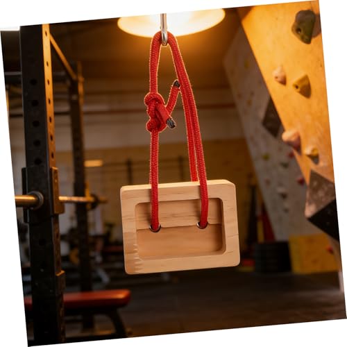 SHERCHPRY 2 Pieces Wooden Rock Climbing Fingerboard Hangboard Portable Grip Strength Trainer for Indoor and Outdoor Climbing Support