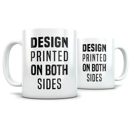 Boulderer Mascot Mug - Chalk Brush Design - 11 oz Ceramic | 11 oz white ceramic mug with double-sided print for bouldering enthusiasts, coffee breaks, and office decor.