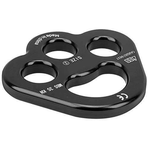 for claw Rigging Plate , 3 Hole Force Rigging Plate , Descender Plate , for claw Rigging Plate long-lasting Climbing Equipment for Outdoor Adventures (black)