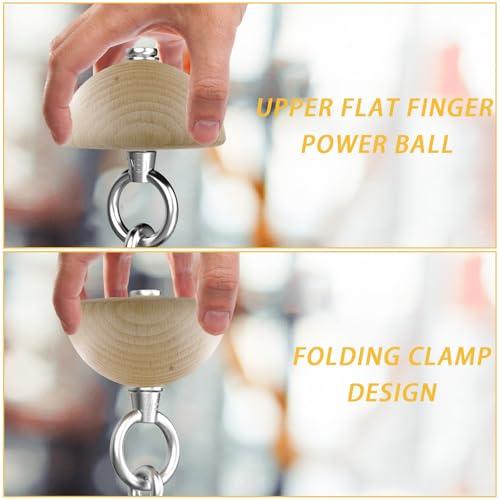 Grip Strength Training Beech Wood Pinch Block & Half-Sphere Ball with Loading Pin – Hand, Finger, Forearm Workout Set for Climbing, Lifting, Fitness Training - color: set