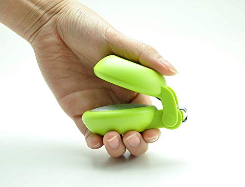 HARAC Special Needs Nail Clippers for Arthritic Hands, Senior and Kids, Adapted Nail Clipper for Fingernail and Thick Toenail, Made in Japan (Green) - color: Green