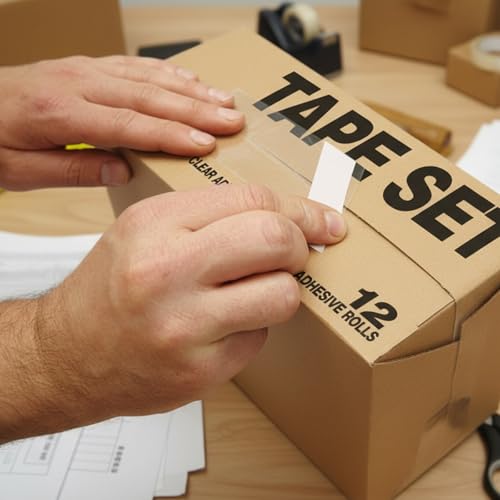 1000 Sheets 2'' x 6'' Pre-Cut Packaging Tape Packing Tape Strips, 25 Sheets Per Stack, Containing 40 Stacks for Protecting, Sealing, Packaging, Holding, Closing, Repairing