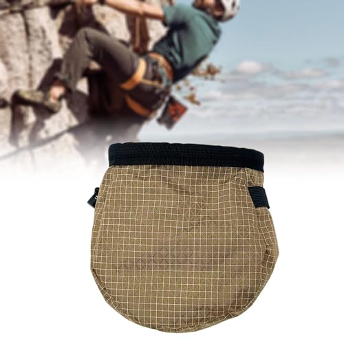 Rock Climbing Chalk Bag Storage Pouch Drawstring Closure Climbing Accessories Waist Belt Chalk Carrier Bag for Weightlifting