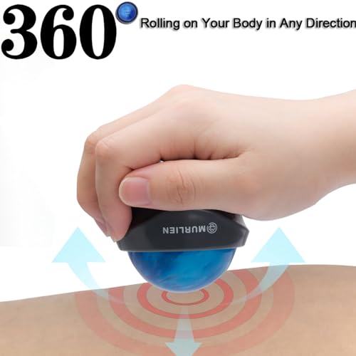 Massage Roller Ball, Tight and Sore Muscles Relief, Manual Massager, Alleviating Shoulder, Arms, Back, Legs, Calves or Muscle Tension - color: Blue