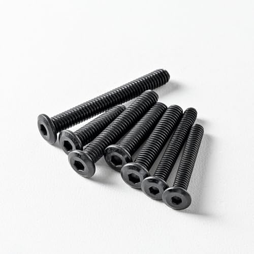 3/16-24 x 1-1/2" (30 Pack) Flat Head Hex Socket Cap Screws Bolts, Black Oxide 304 Stainless Steel 18-8, Hex Drive, Bright Finish, Fully Machine Thread - size: 3/16-24 x 1-1/2"