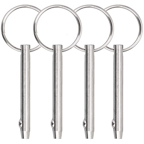 Quick Release Pin Bimini Top Pin Diameter 0.25 Inch, Total Length 3 Inch, Usable Length 2.4 Inch Full 316 Stainless Steel (4 PCS) - size: 4 Pieces