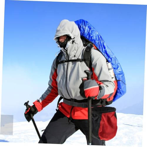 Adjustable Waist Outdoor Anti-Slip Chalk Powder Storage Pouch for Bouldering Training Climbing Red Black