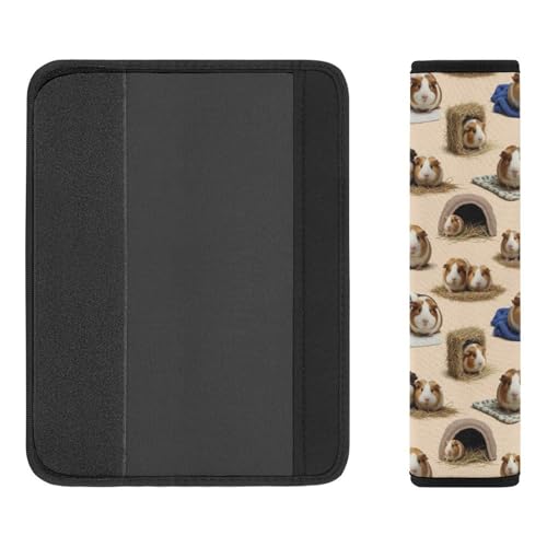2 Pack Soft Padded Seat Belt Cover for Girls and Boys, All Vehicles, Guinea Pig Cute Animal Harness Pads Strap, Anti-Slip Pad - color: Pattern 311