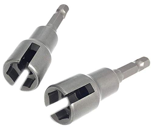 (2pc) Power Wing Nut Driver Set,Slot Wing nuts Drill Bit Socket Wrenches Tools Set,1/4" Hex Shank Drills Bits for Panel Nuts screws bolt