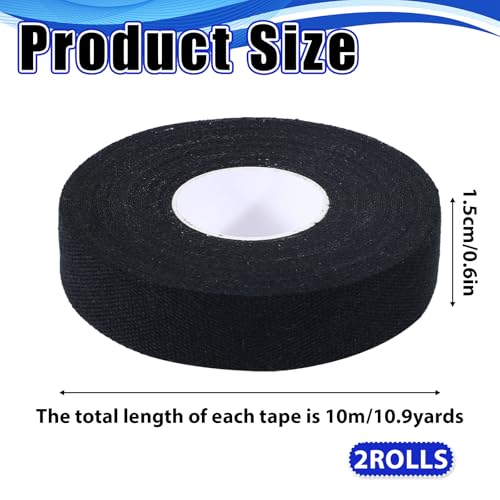 2 Rolls Finger Tape, Extra Strong Adhesive 0.6-Inch x 32-feet Athletic Tape for Fingers, Hands, & Toes, Rock Climbing Tape, Skin-Friendly Sports Tape for Outdoor Sports Climbing Football (Black)