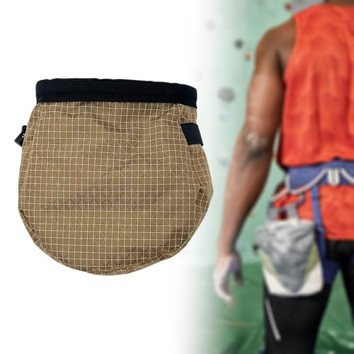 Rock Climbing Chalk Bag Storage Pouch Drawstring Closure Climbing Accessories Waist Belt Chalk Carrier Bag for Weightlifting