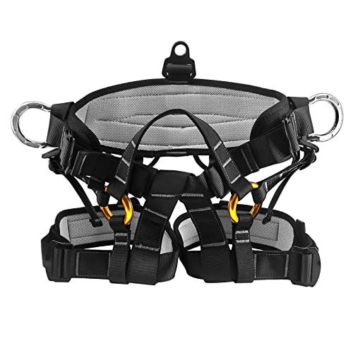 NewDoar Climbing Harness, Mountaineering Rock Climbing Harness, Half Body Harness for Rappelling Fire Rescuing Tree Climbing - color: Tree Climbing