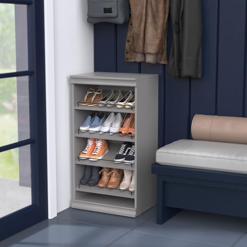 ClosetMaid Modular Storage Shelf Unit with Angled Shoe Shelves, Taupe - color: Taupe
