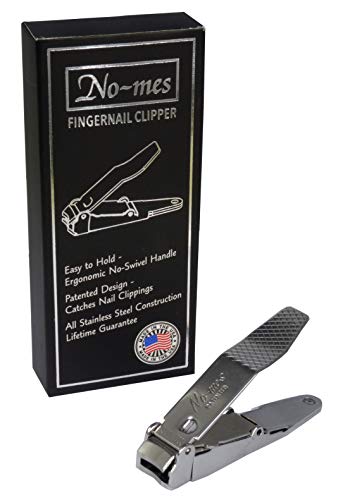 No-mes Fingernail Clipper, Made in USA, Catches Clippings, Built-in Nail File