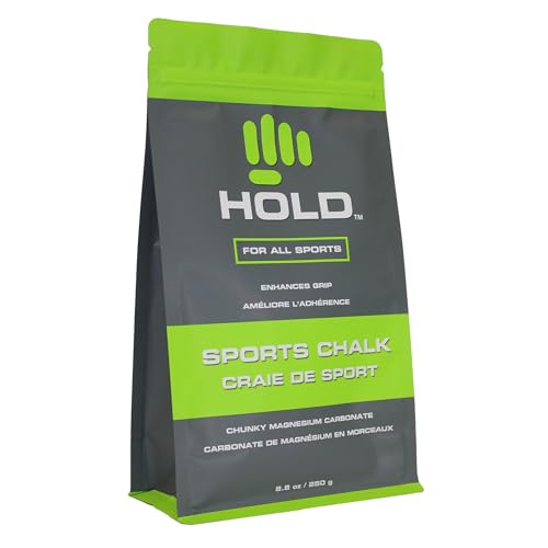 HOLD Sports Chalk – Pure Magnesium Carbonate for Climbing, Weightlifting, Gymnastics & Powerlifting – No Additives, Non-Toxic, Sweat-Resistant, Strong Grip Performance - style: Chunky