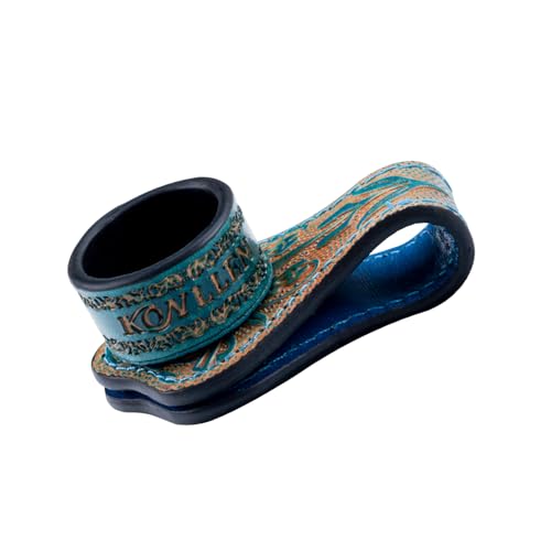 KONLLEN Magnetic Chalk Holder, Pool Cue Accessory | Round or square holder keeps chalk secure and easy to reach for pool cue and billiard players - color: round-Blue