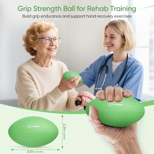 FitBeast Hand Exercise Ball Set–3 Pack Hand Squeeze Balls for Hand Therapy, Grip Strength, Finger & Wrist Training, Stress Balls for Adults, Ideal for Rehab, Arthritis, Carpal Tunnel