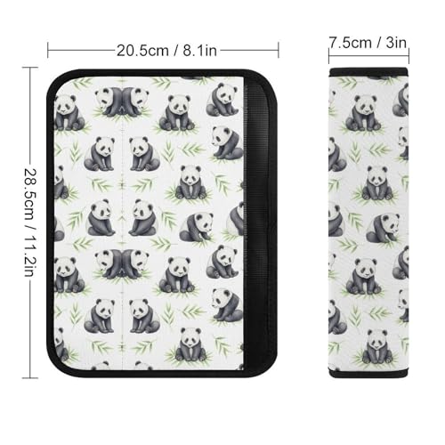Universal Soft and Comfortable Seat Belt Cover for Adults and Children, Most Cars, 2 Pack Cute Pandas Leaf Seat Belt Covers Cushion Neck and Shoulder Support - color: Pattern 208