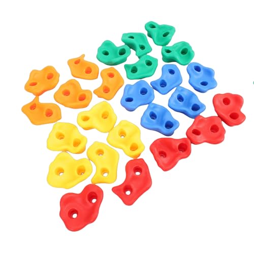 SUNGOOYUE Rock Climbing Holds Plastic Ergonomic Design Colorful Set for Indoor Outdoor Climbing Walls with Tactile Grip Skin Friendly Textured Surface