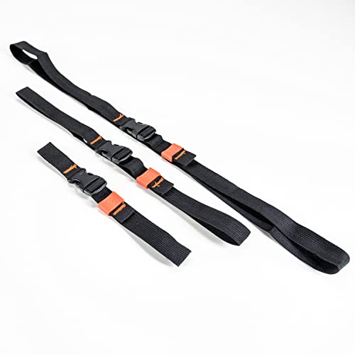 GEAR AID Utility Straps with Side-Release Buckle, Secure and Compress Camping, Biking, Hunting, Boating Gear, 3/4" Width, 40" Length - size: 3/4" x 40", style: 2 Straps