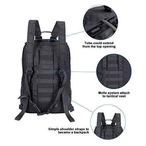 EXCELLENT ELITE SPANKER Outdoor Hydration Backpack Bundle Packs Water Bladder Carrier for 3L Water Bladder - color: Black