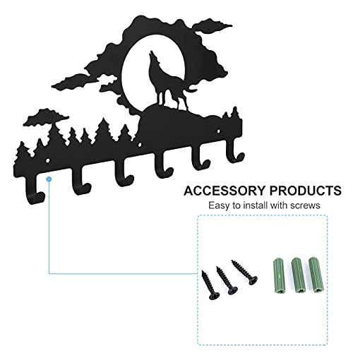 Wall Mounted Coat Rack 1Pc Iron Wall-Mounted Coat Clothes Hook Rack Wall-Mounted l Iron Wall Hook for Bedroom （15.72X9.43X1.18inch） Coat Rack Tree