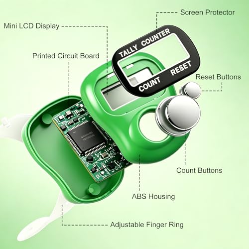 30 Pack Electronic Finger Counter Bulk,5 Digit LCD Electronic Digital Display,Resettable Hand Tally,12 Colors Counting Numbers for Golf,Goods Counting,Lap & Knitting,School Stadium Events