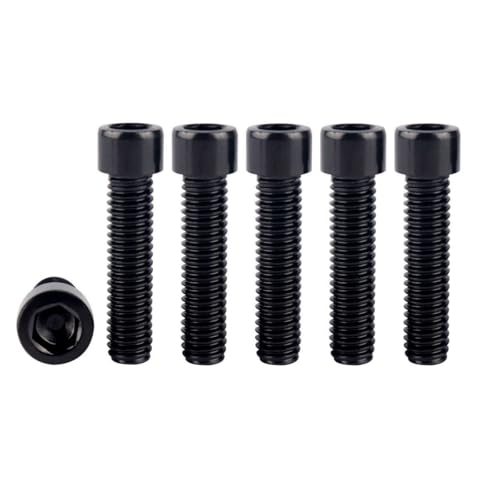 6Pcs Bike Screws M6x10 12 16 18 20 25 30 35mm Stainless Steel Socket Head Cap Allen Hex Bolt (Black, M6 x35mm) - color: Black, size: M6 x35mm