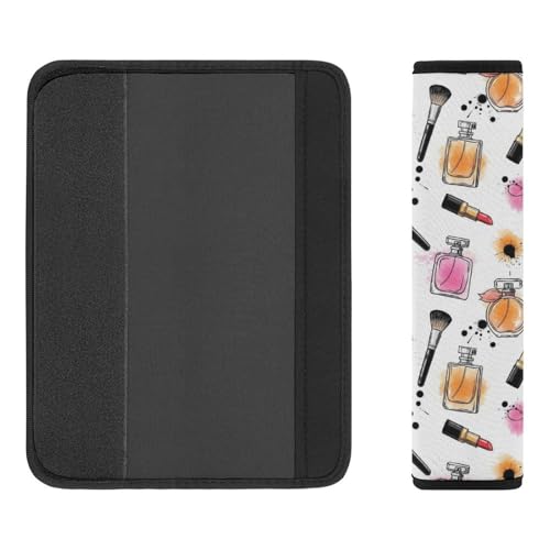 2 Pack Universal Fit Car Seat Belt Pad for Adult Use, All Vehicles, Perfume Lipstick Seat Belt Covers Cushion, Anti-Slip Pad - color: Pattern 395