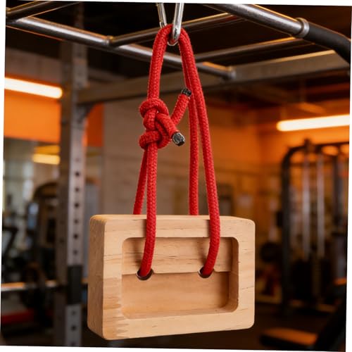 SHERCHPRY 2 Pieces Wooden Rock Climbing Fingerboard Hangboard Portable Grip Strength Trainer for Indoor and Outdoor Climbing Support
