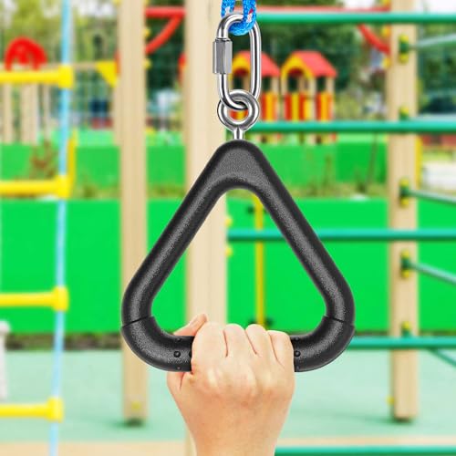 Dolibest Monkey Bars Trapeze Bar Kids Monkey Bars Playground Trapeze Bar Rings Swing Sets for Backyard with Monkey Bars Ninja Course for Kids Outside Playset Monkey Bars (2Pcs), Black - color: Black1-2 Pack