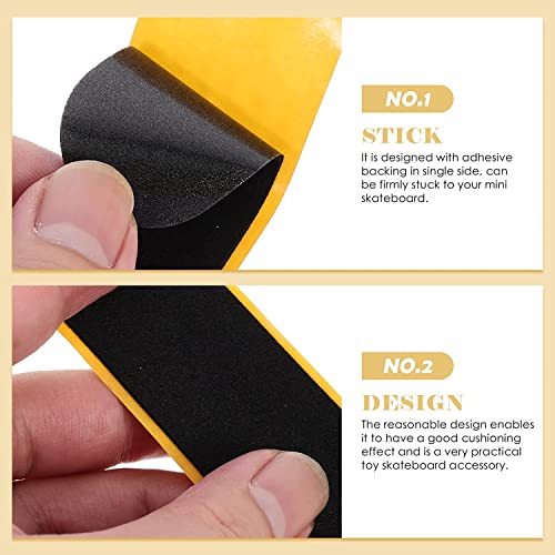 WINDIR 24pcs Grip Tape for Fingerboards,Precut 28×100mm Pro Finger Toys Foam Grip Tape, Professional Black Wooden MiNi Skateboards (24pcs Precut) - color: 24pcs Precut