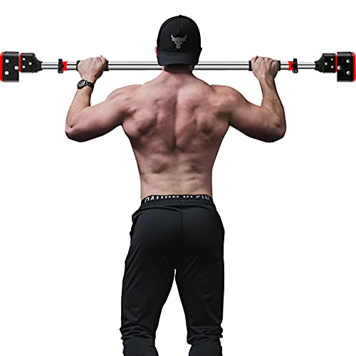 Pull Up Bar for Doorway - Chin Up Bar No Screw Installation Strength Training Door Frame Pull-up Bar with Locking Mechanism, Adjustable Width Workout Bars for Home Gym Exercise Fitness 480LBS