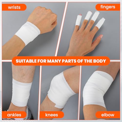 TENKAIWICK White Athletic Tape 16Pk, 1.5"x160Yds, Ankle/Wrist Support, for Soccer/Football - size: 16P