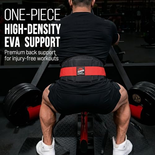 Heavy-Duty Belt for Belt Squats, Weight Training Rack Attachment, Squat Machine Accessory, Strength Training Equipment - color: Red