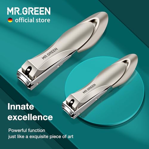 MR.GREEN Nail Clippers Stainless Steel Anti Splash Fingernail Cutter Manicure Tools Bionics Design Pedicure Scissor Nail Trimmer (Nail Clipper (Medium)) - color: Nail Clipper (Medium)