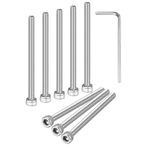 M METERXITY 20-Pack M3 x 45mm Socket Head Cap Screws, 304 Stainless Steel Hex Machine Bolts, Allen Socket Drive Screw with Hex Wrench for Repair/DIY, Fully Threaded Fasteners Kit [Silver] - size: M3 x 45mm
