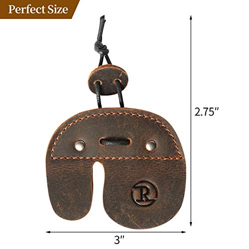 Leather Archery Finger Tabs,Handmade Archery Finger Guard for Shooting Practice Gear, Recurve Bow Fingers Tab - color: Left