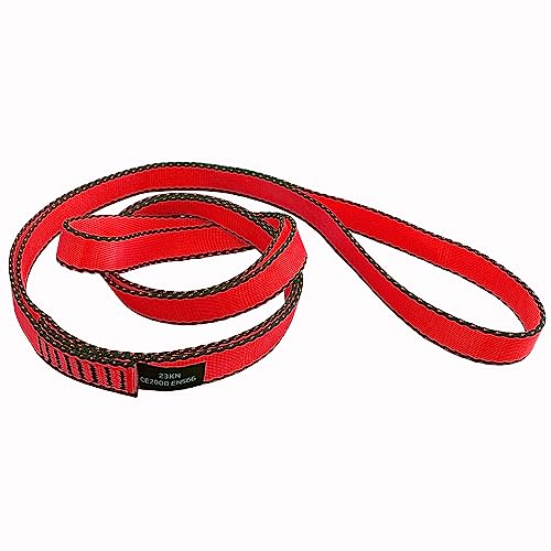 18MM Nylon Climbing Slings Runners 23 kN Strong Webbing Straps for Rock Climbing, Rappelling, Swing, Yoga Hammock etc - color: 1PC Red, size: 48inch/120cm