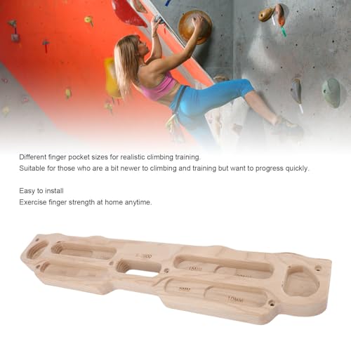 Dpofirs Bouldering Training Board for Finger Strength | Solid Wood Climbing Hangboard with Mounting Kit, Home Gym Pull Up Bar Friendly
