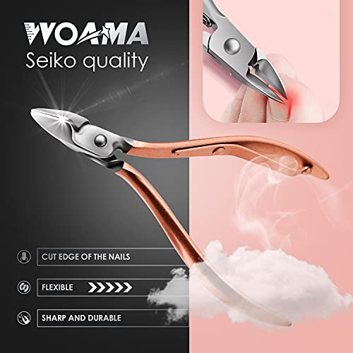 WOAMA Manicure Set Pedicure Kit - 30 in 1 Nail Kit Professional Stainless Steel Nail Care Kit for Women - Pink - color: Pink