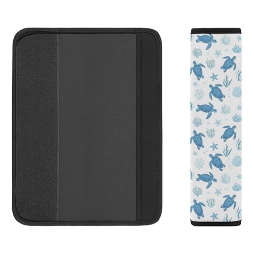 2 Pack Breathable Car Seat Straps Shoulder Pads for Elderly Support, All Vehicles, Blue Turtle Seat Belt Cushion, Neck and Shoulder Support - color: Pattern 462