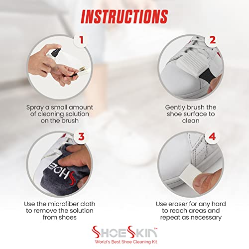 Premium Shoe Cleaner Kit - Tennis Shoes Cleaner, Sneaker Cleaner Kit, Dress Shoes, Boots, and all Shoe Types will Look Like New!