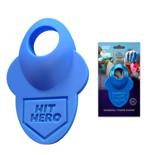 Baseball Thumb Guard, Batters Batting Grip, Finger Guard, Accessory, Batting Protection, Reduce Bat Sting, Hitter, Tool, Bat, Hitting Accessory - color: Electric Blue