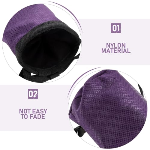 Chalk Bag Enhancing Grip for Rock Climbing and Bouldering Large Capacity with Ergonomic Design and Oxford Cloth Material, Stylish Purple Chalk Pocket for Outdoor Climbing