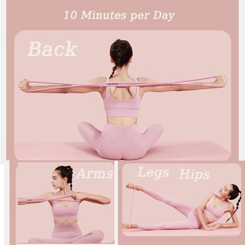 Figure 8 Resistance Band, for Women Men Arms Back Shoulder Stretch | Resistance Bands for Arms, Stretch Bands for Exercise, Elastic Fitness Bands Exercise Band for Home Yoga Gym Workout