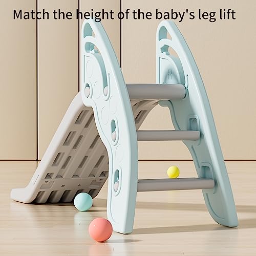 Toddler Slide Large Play Climber Slide PlaySet with Extra Long Slipping Slope Indoor Slide Kids Slide Toddler Playground Toddler Slide Outdoor Toys for Toddlers (Blue) - color: Blue