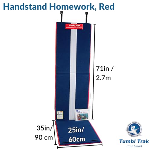 Tumbl Trak Handstand Homework Gymnastics Door Mat for Kids Home Training - color: Red