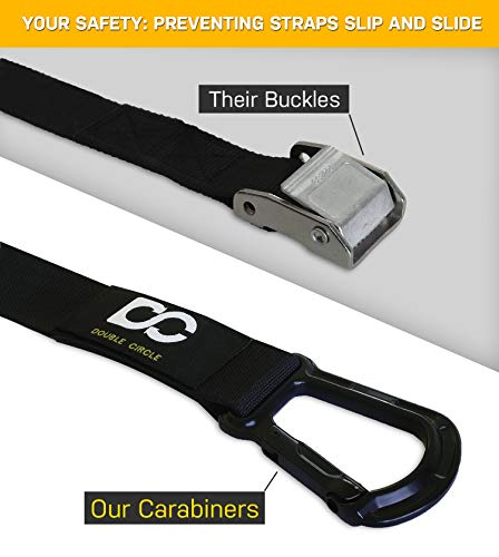 Quick Adjust Numbered Straps for Gymnastic Rings - Carabiner System and Exercise Video Guide for Full Body Workout, Calisthenics, and Home Gym